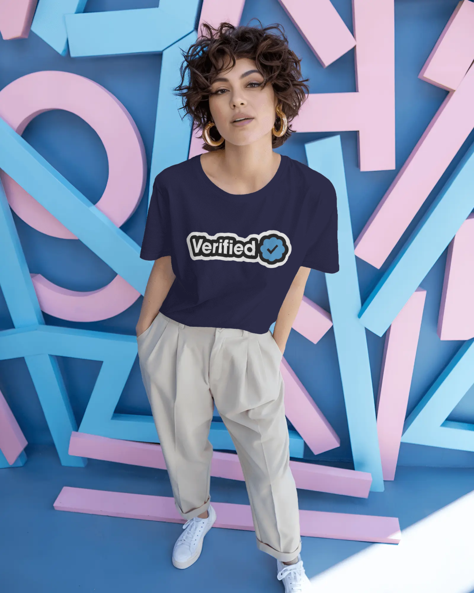 Officially Verified Ladies Classic Crew T-Shirt | Teeyatra | Abstract