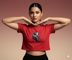 Melody of the Cosmos Crop Top | Teeyatra | Abstract