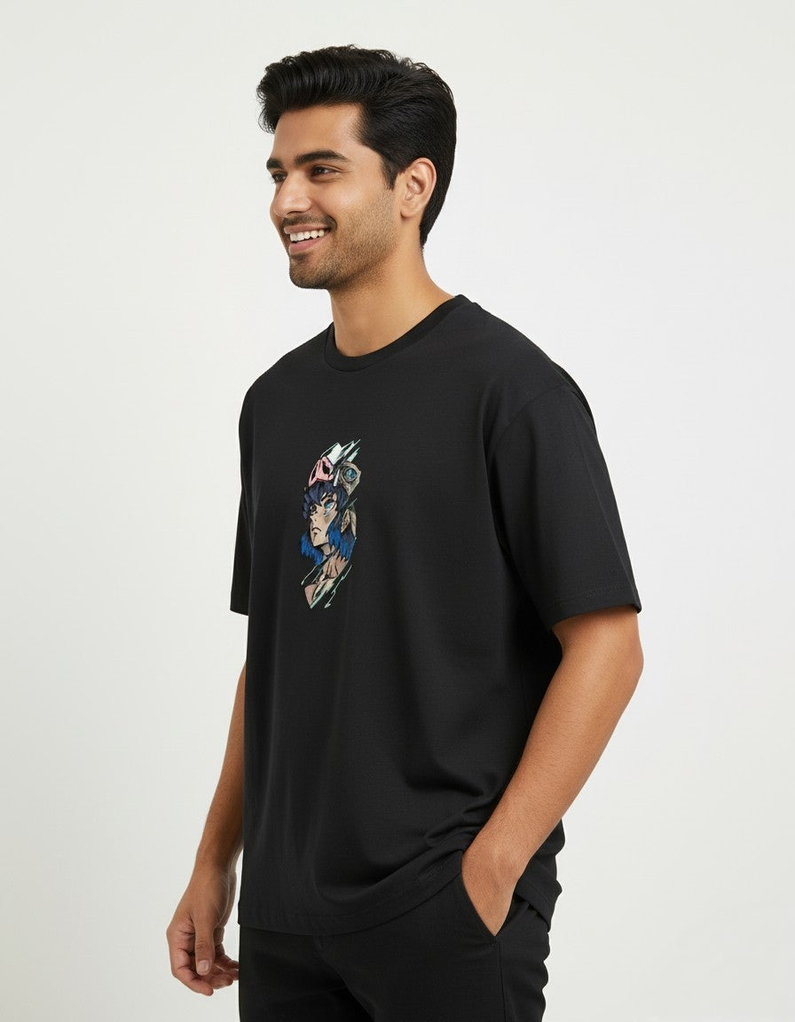 Demon Slayer Inosuke Anime Men's Oversized T-Shirt | Teeyatra