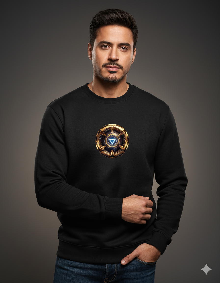 Arc Reactor Power Pullover Men's Sweatshirt | Teeyatra | Marvel