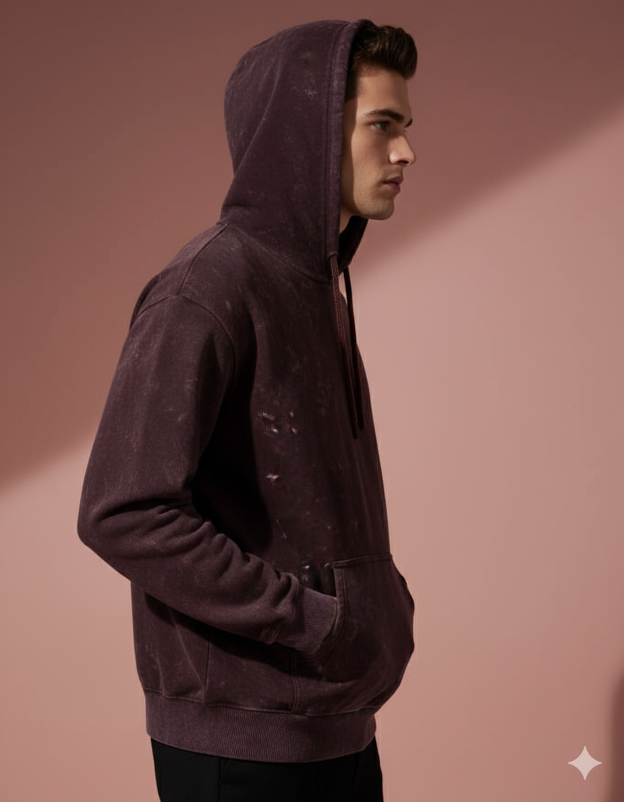 The Effortless Comfort Men's Acid Washed Hoodie | Teeyatra