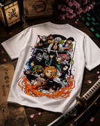 Hashira Unleashed: The Elite Nine Oversized Graphic Tee