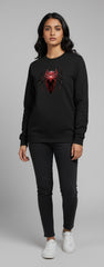 Spider-Man Miles Morales Black Ladies Sweatshirt | Teeyatra | Marvel