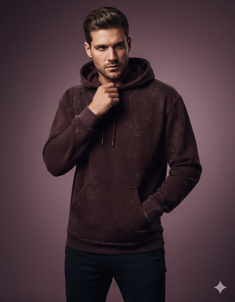 The Effortless Comfort Men's Acid Washed Hoodie | Teeyatra
