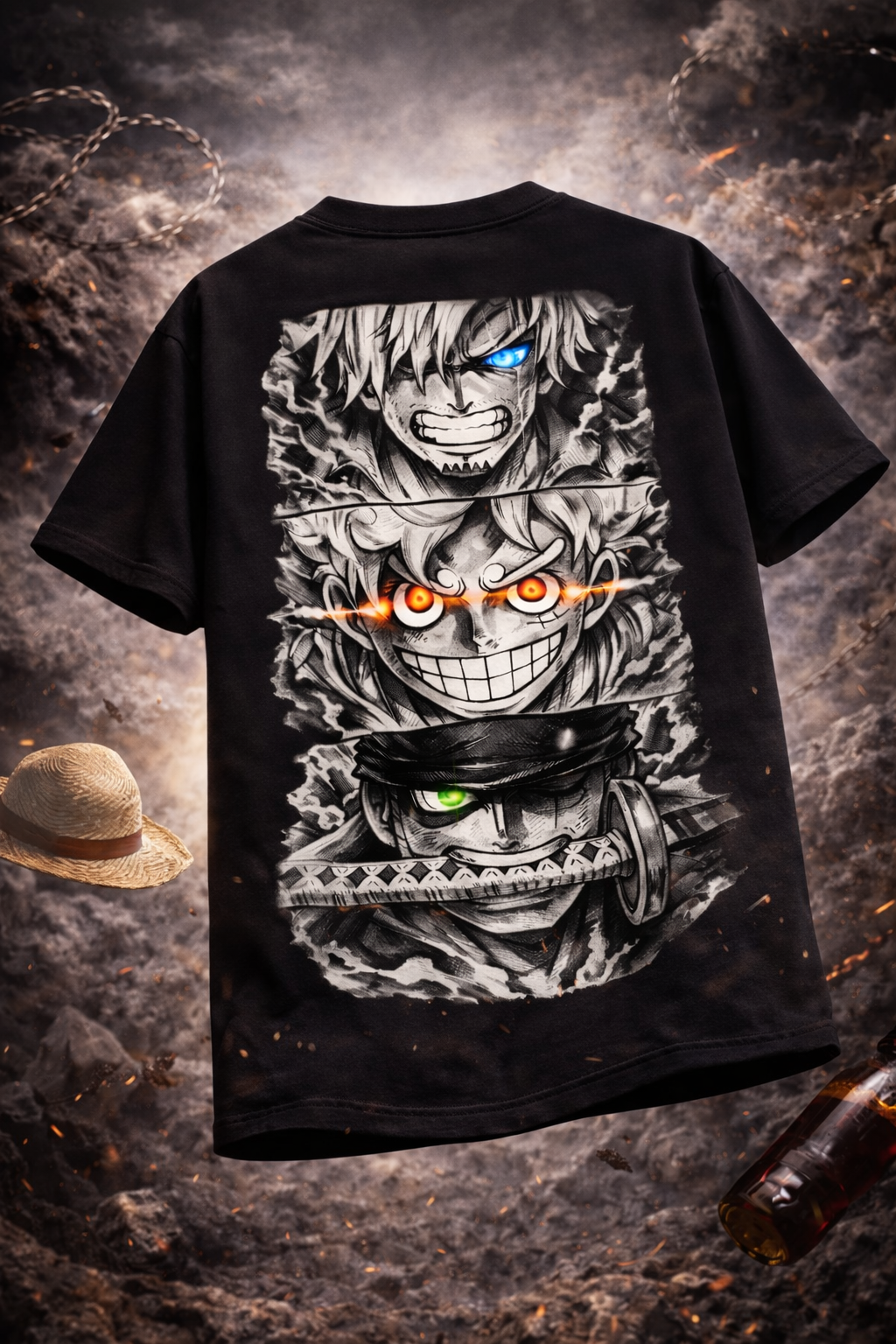 One Piece "King of Pirates" Oversized T-Shirt – 240 GSM French Terry