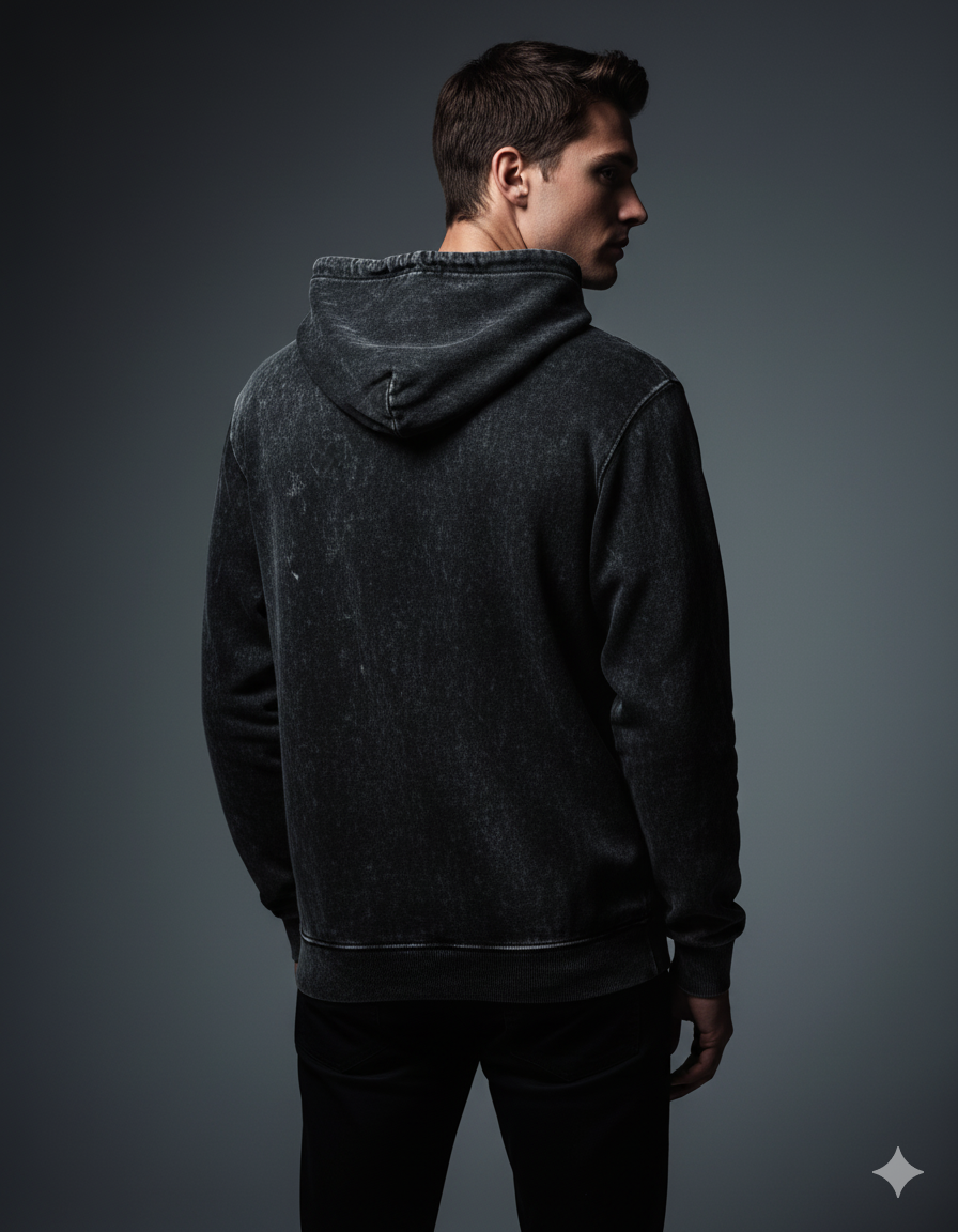 The Effortless Comfort Men's Acid Washed Hoodie | Teeyatra