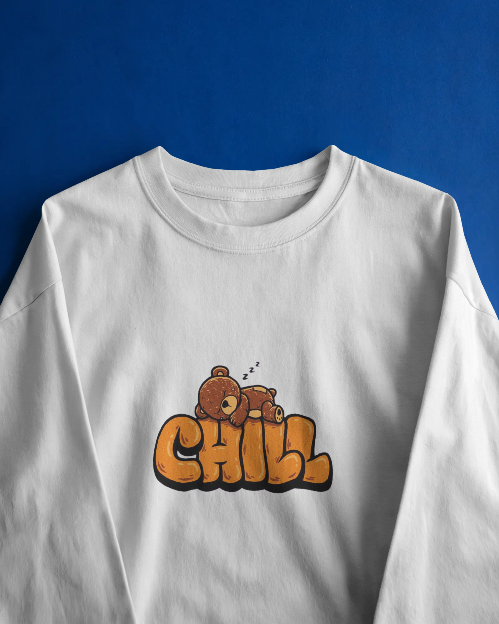 Chill Mode On Men's Full Sleeve T-Shirt | Teeyatra | Cartoon