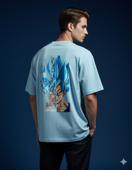 Split Power Super Saiyan Men's  Oversized Classic T-shirt | Teeyatra | Anime