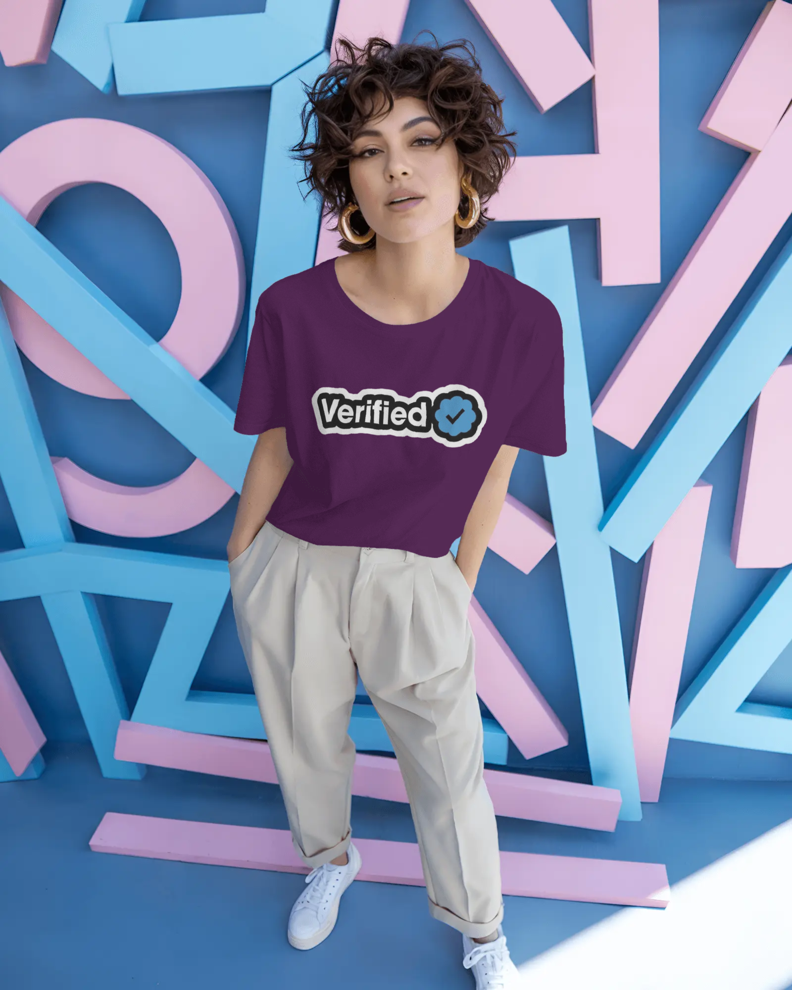 Officially Verified Ladies Classic Crew T-Shirt | Teeyatra | Abstract