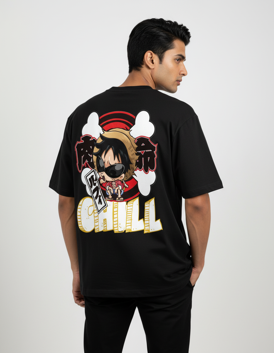 Luffy "Chill" Edition - One Piece | Premium Oversized Streetwear T-Shirt