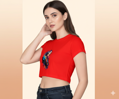 Melody of the Cosmos Crop Top | Teeyatra | Abstract
