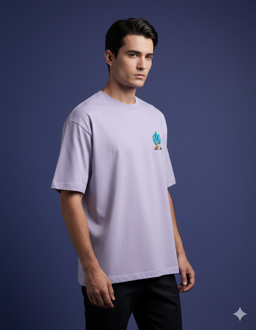Split Power Super Saiyan Men's  Oversized Classic T-shirt | Teeyatra | Anime