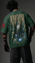 Teeyatra Kakashi Lightning Strike Oversized T-Shirt | ANBU Edition