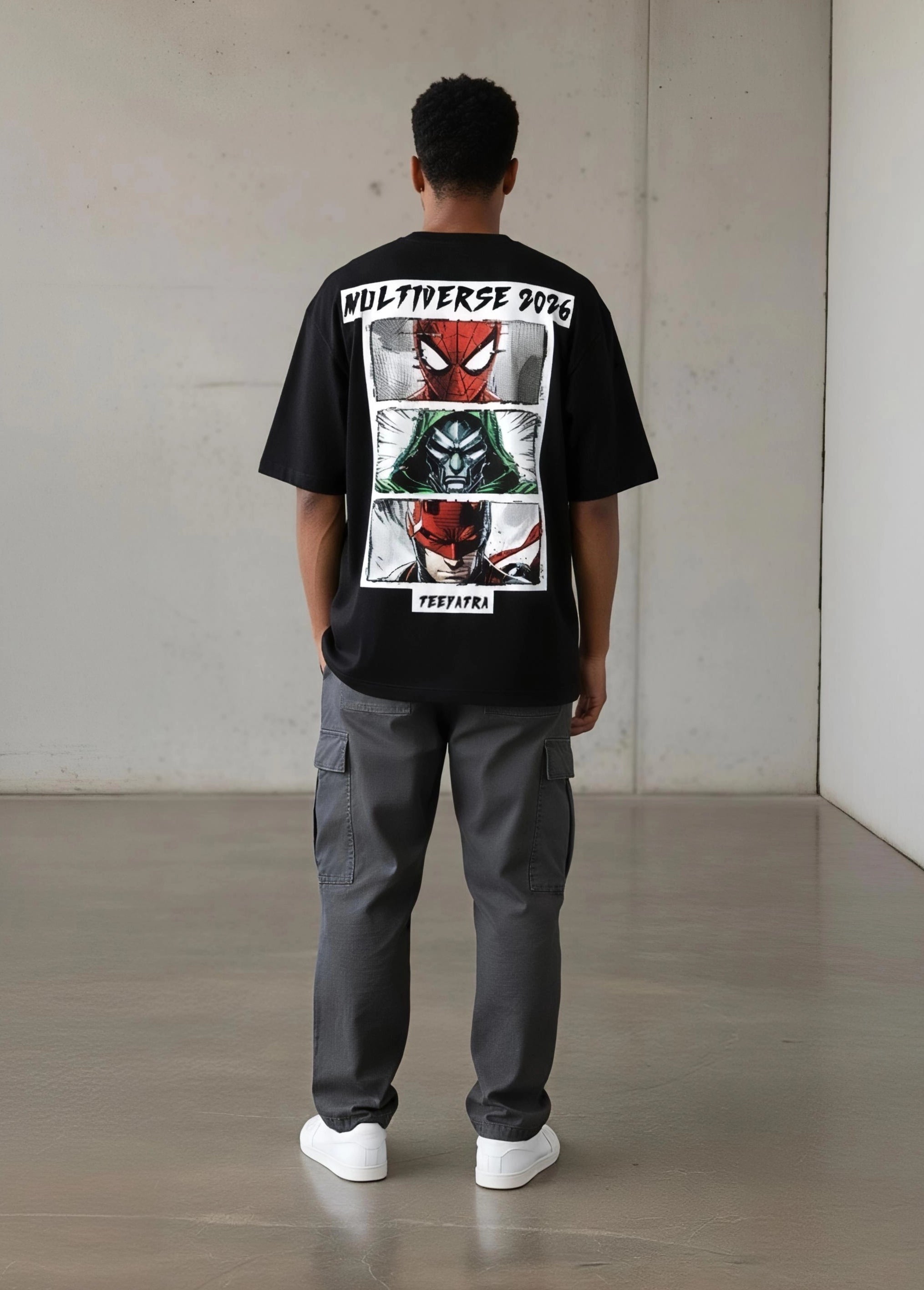 Teeyatra "Multiverse 2026" Premium Oversized T-Shirt – 240 GSM French Terry