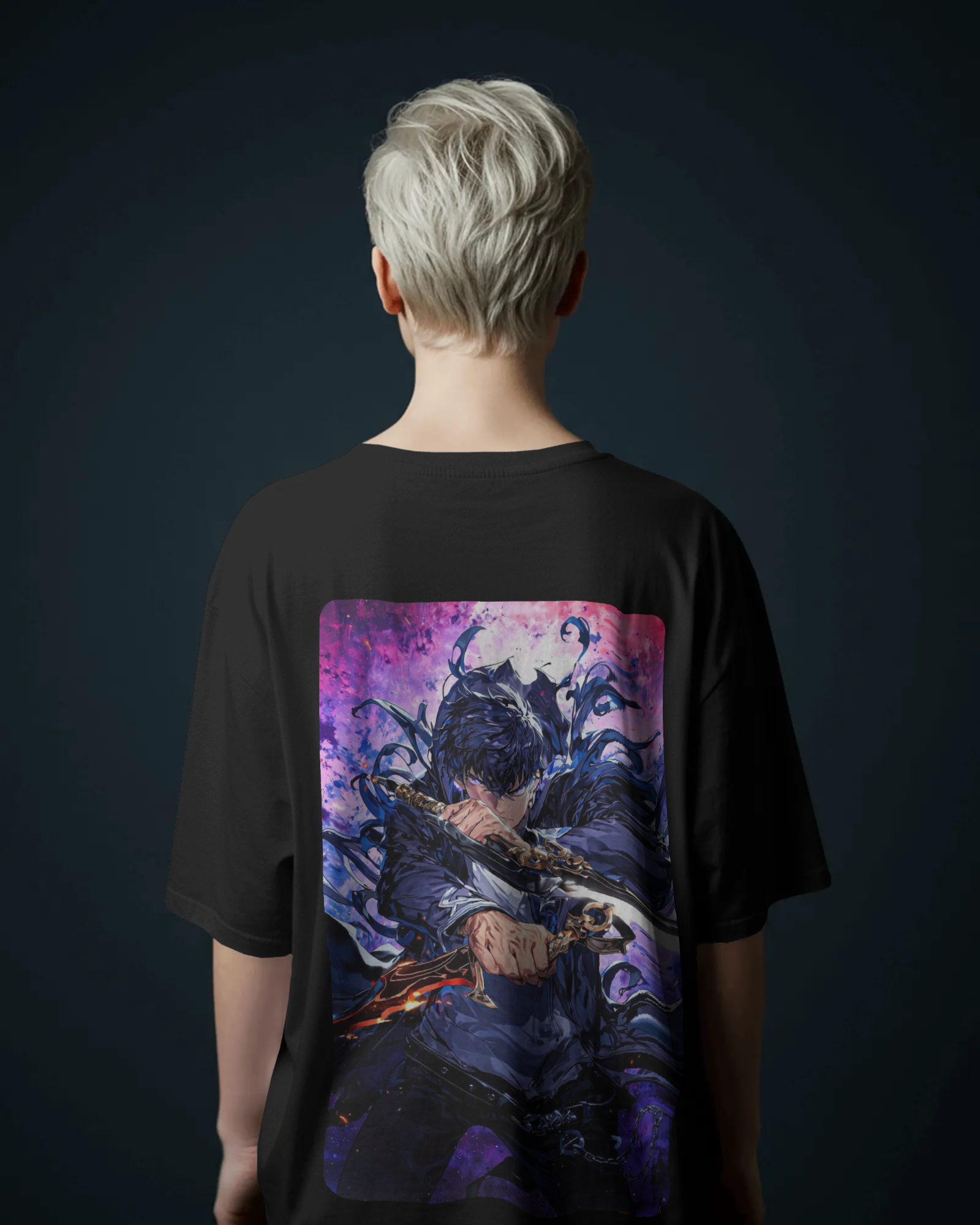 Solo Leveling Sung Jin-woo Ladies Oversized Classic T-shirt | Teeyatra | Anime