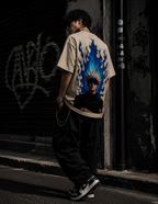 Teeyatra Gojo Infinity Flame Oversized T-Shirt