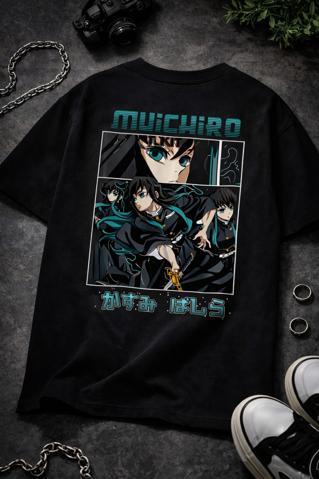 Teeyatra Mist Hashira Muichiro Oversized 240 GSM Tee