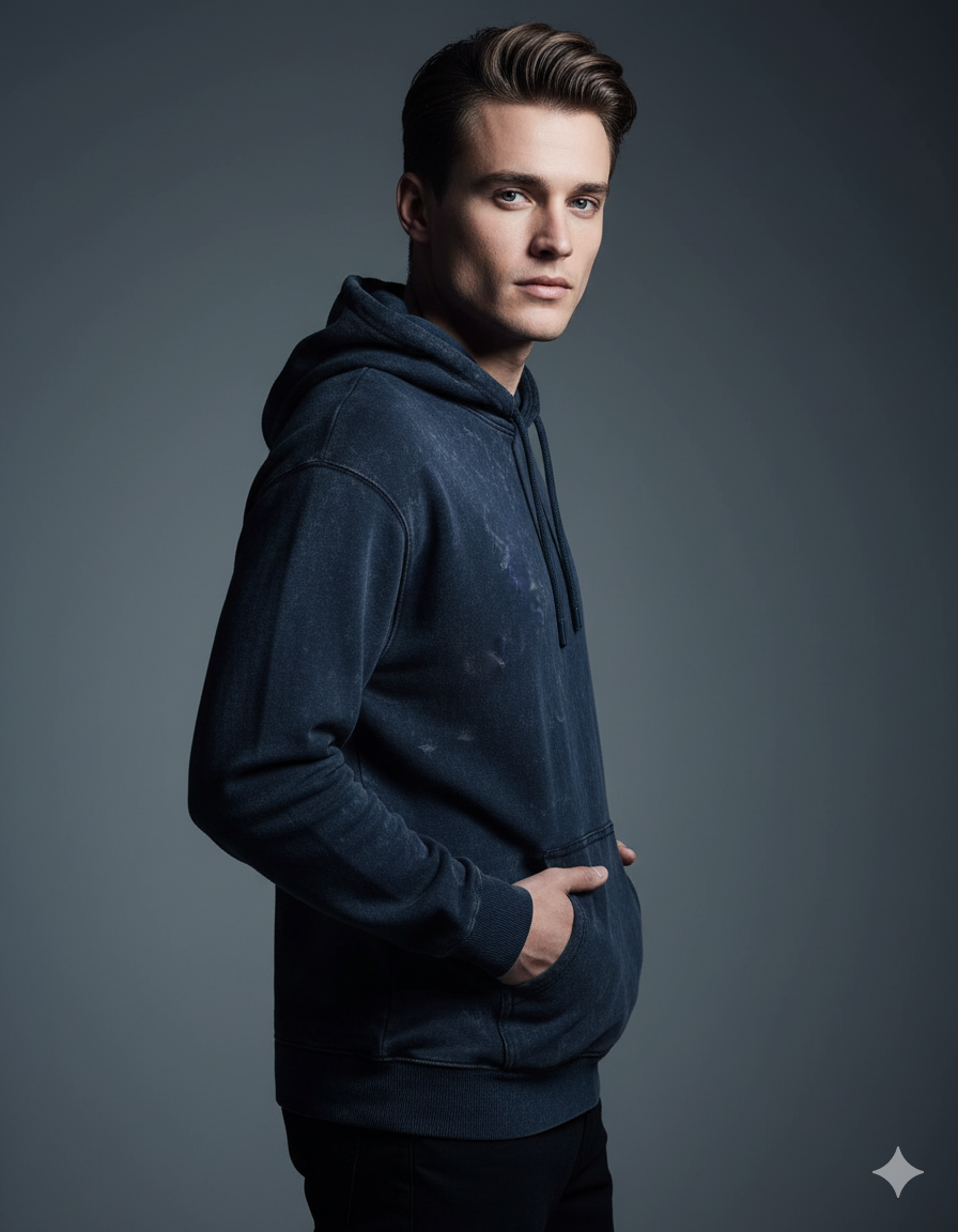 The Effortless Comfort Men's Acid Washed Hoodie | Teeyatra