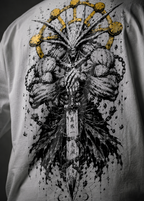 Teeyatra Cosmic Warrior Oversized T-Shirt | Divine Blade Edition