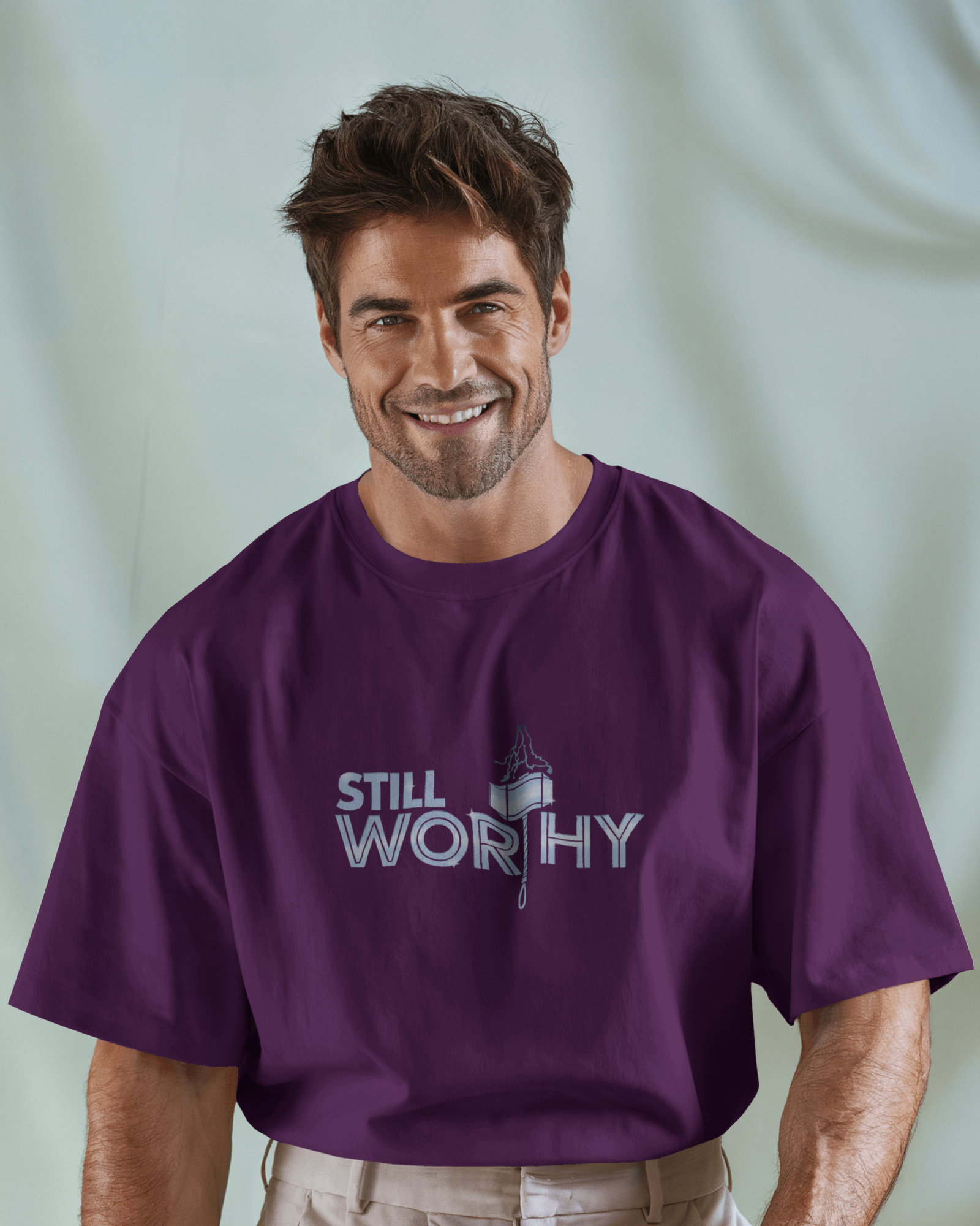 Defender of Earth: Avengers Back Print Men's Oversized Classic T-shirt | Teeyatra| Marvel