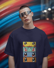 The Four Elements Pokémon Anime Men's Terry Oversized Tee | Teeyatra