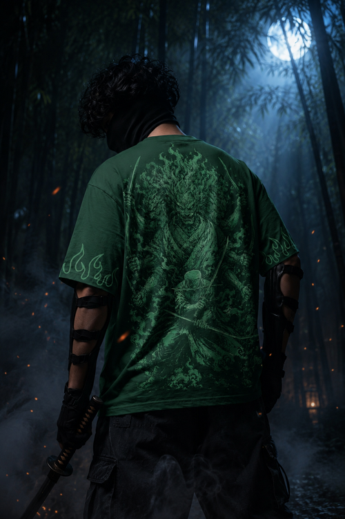 Teeyatra Roronoa Zoro Oversized T-Shirt | Ghost Samurai Edition