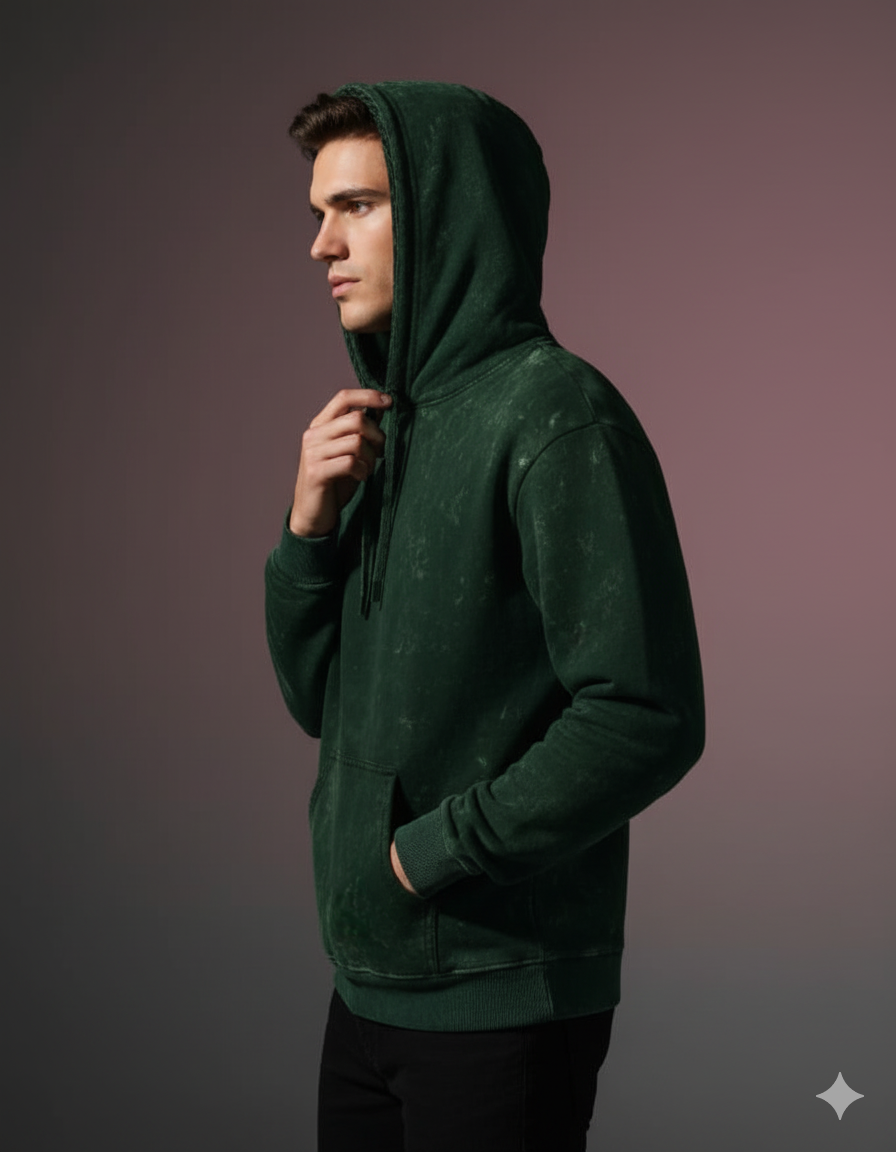 The Effortless Comfort Men's Acid Washed Hoodie | Teeyatra