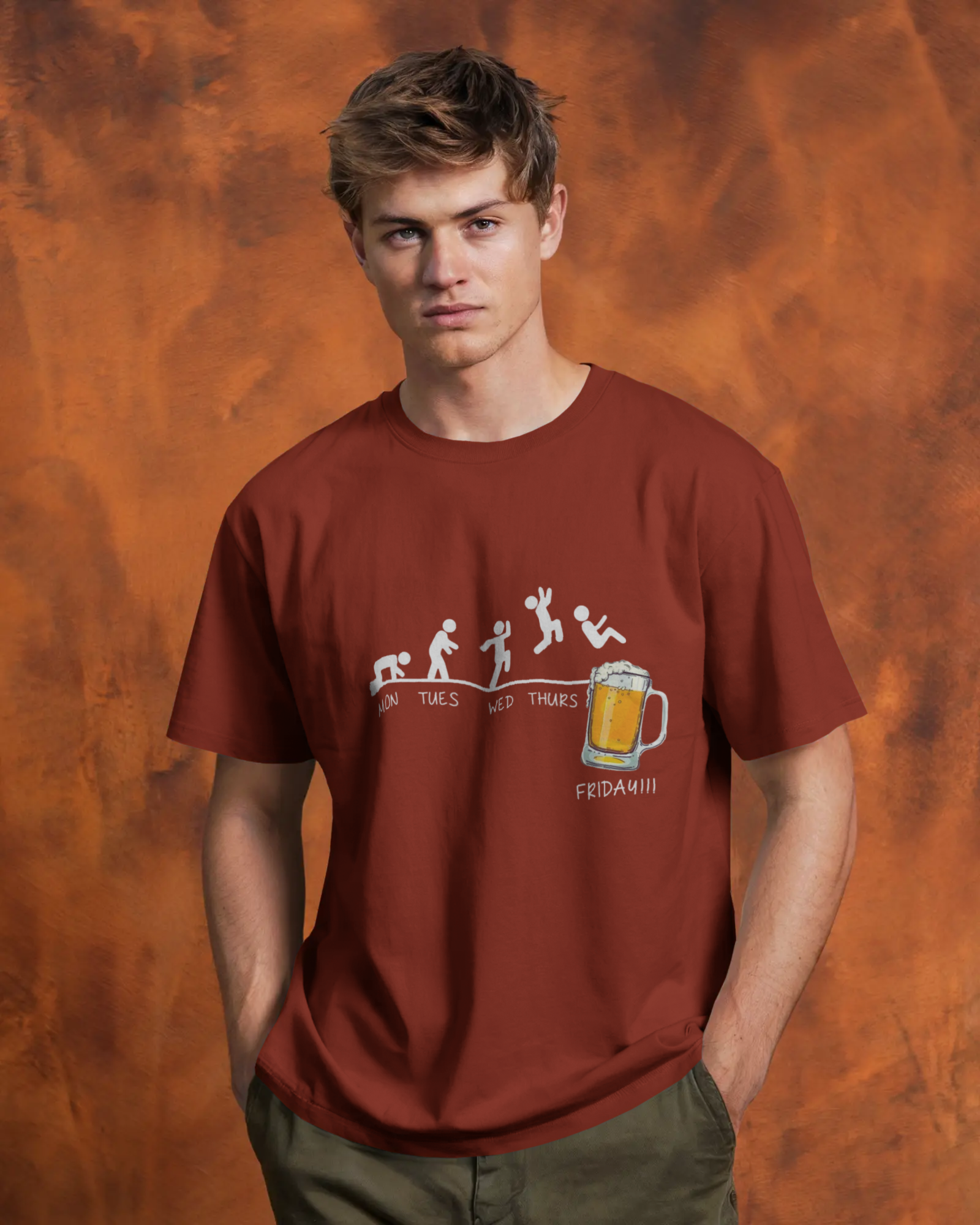 The Friday Finisher Men's Classic Crew T-Shirt | Teeyatra | Abstract