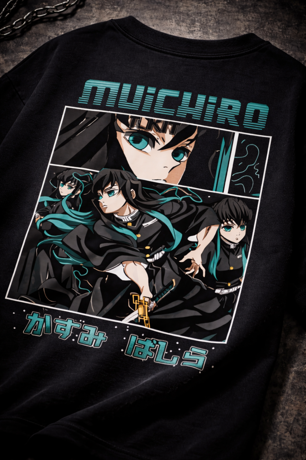 Teeyatra Mist Hashira Muichiro Oversized 240 GSM Tee