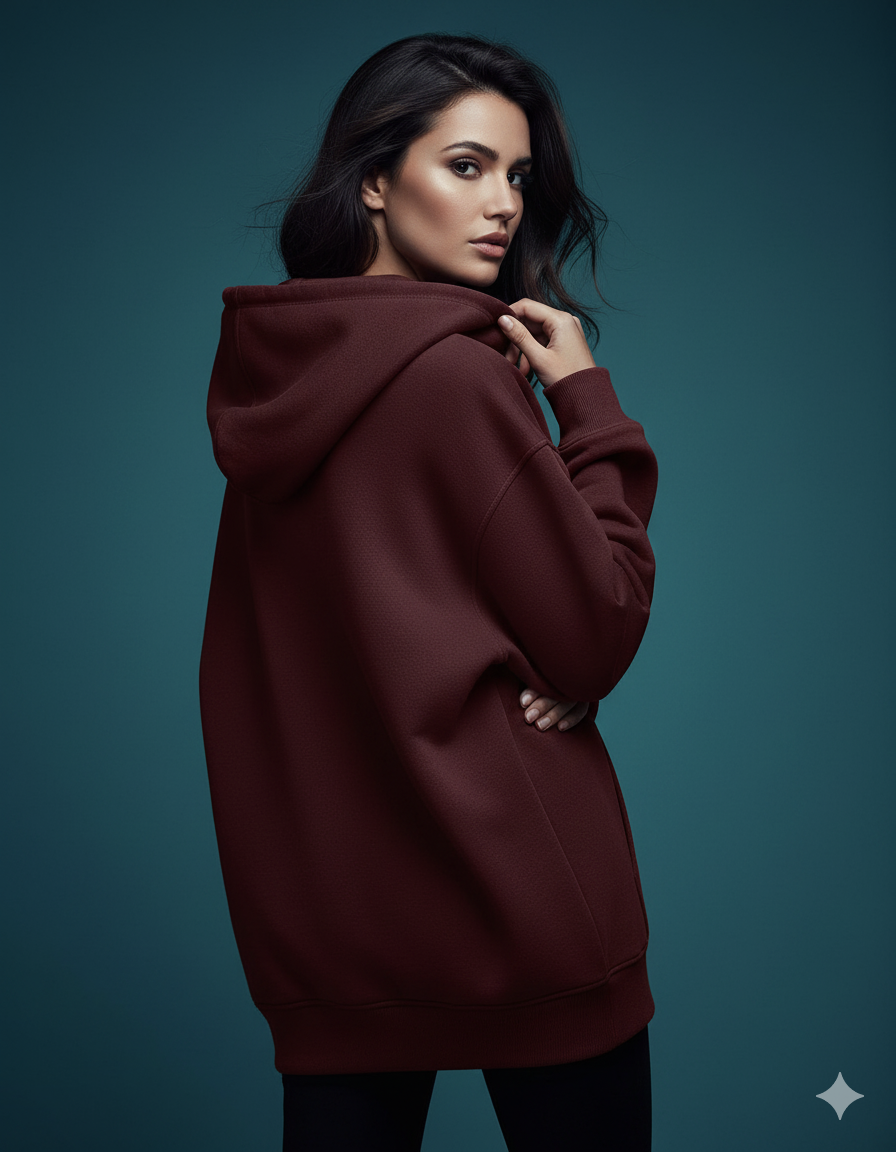 The Essential Comfort Ladies Oversized Hoodie | Teeyatra
