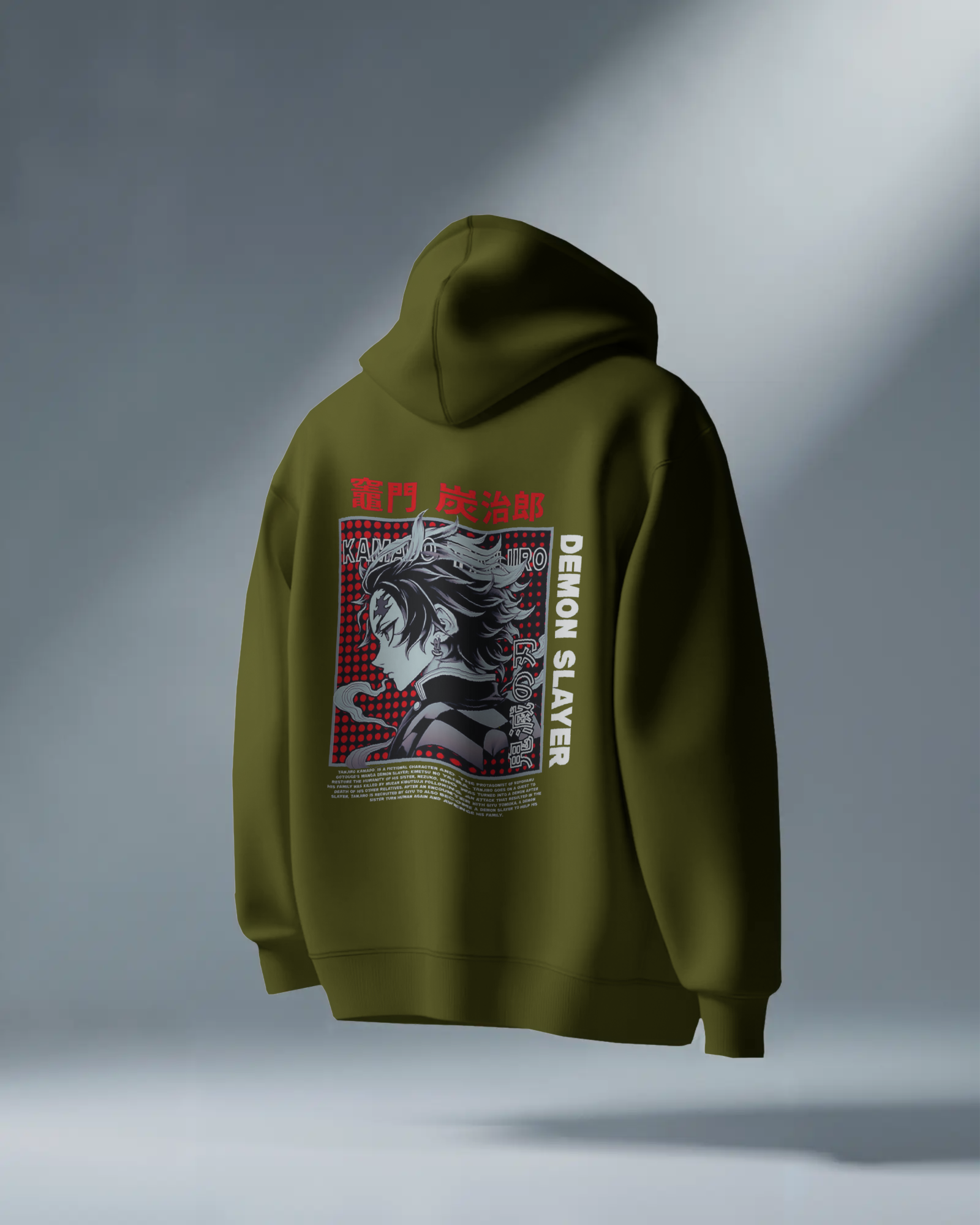 Demon Slayer Tanjiro Kamado Anime Back Print Men's Hoodie | Teeyatra