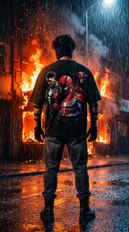 Teeyatra Spider Trinity Oversized T-Shirt