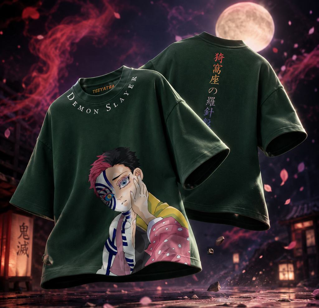 Teeyatra Demon Slayer Akaza Aura Oversized T-Shirt