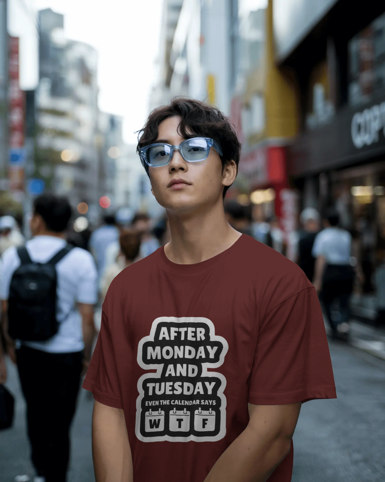 Humorous Work Week Men's Classic Crew T-Shirt | Teeyatra | Abstract
