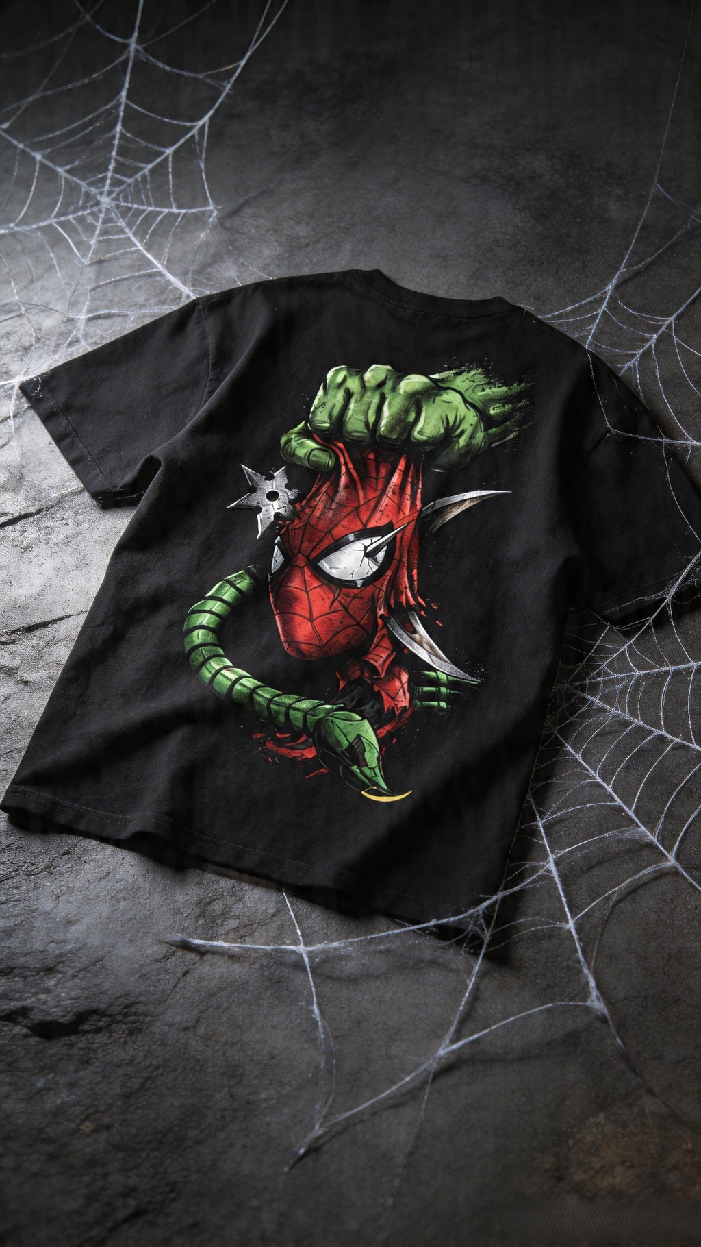 Teeyatra Spider-Octo Fury Oversized T-Shirt | 240 GSM French Terry | Premium Streetwear