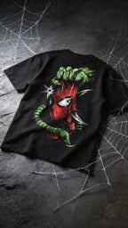 Teeyatra Spider-Octo Fury Oversized T-Shirt | 240 GSM French Terry | Premium Streetwear