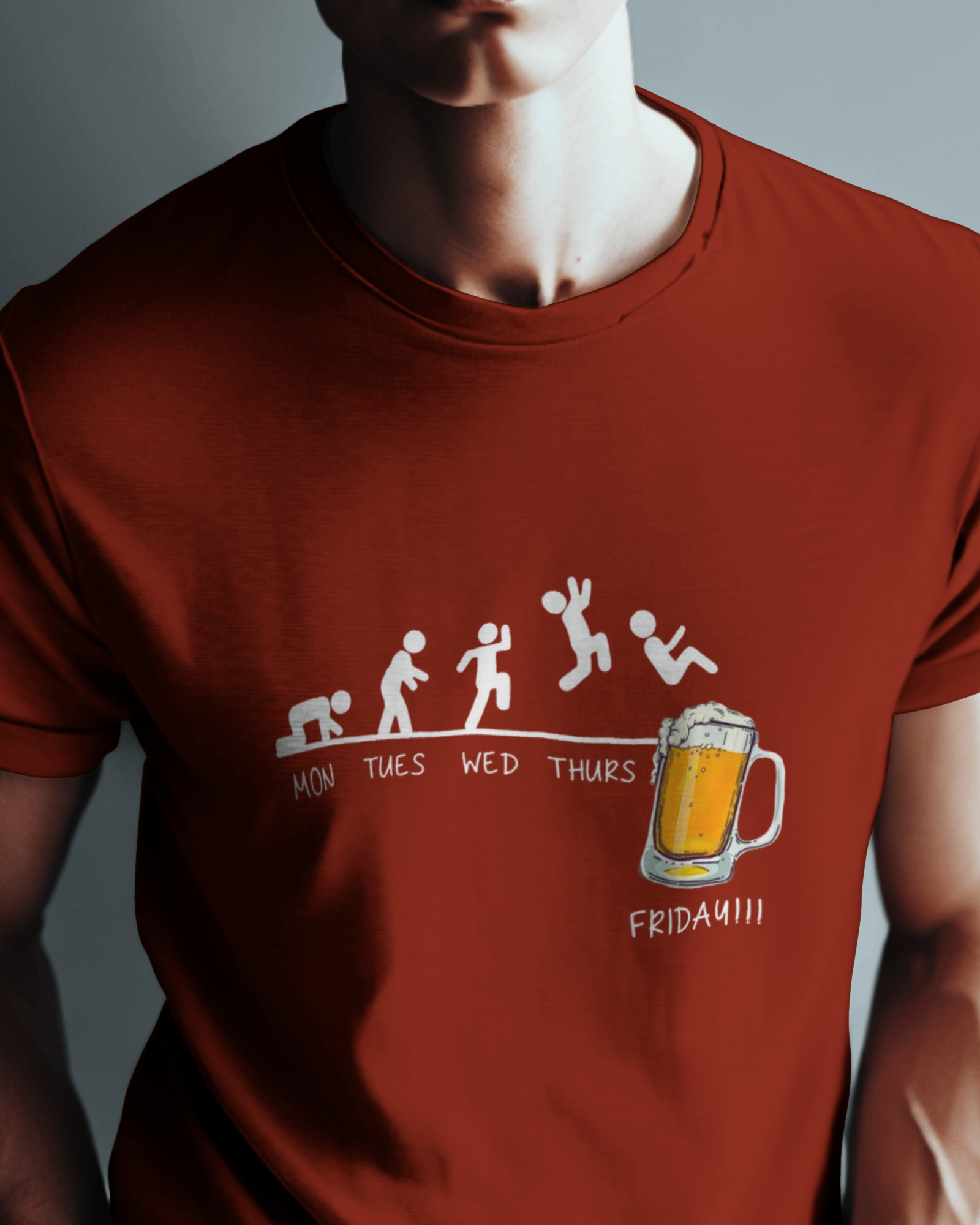 The Friday Finisher Men's Classic Crew T-Shirt | Teeyatra | Abstract