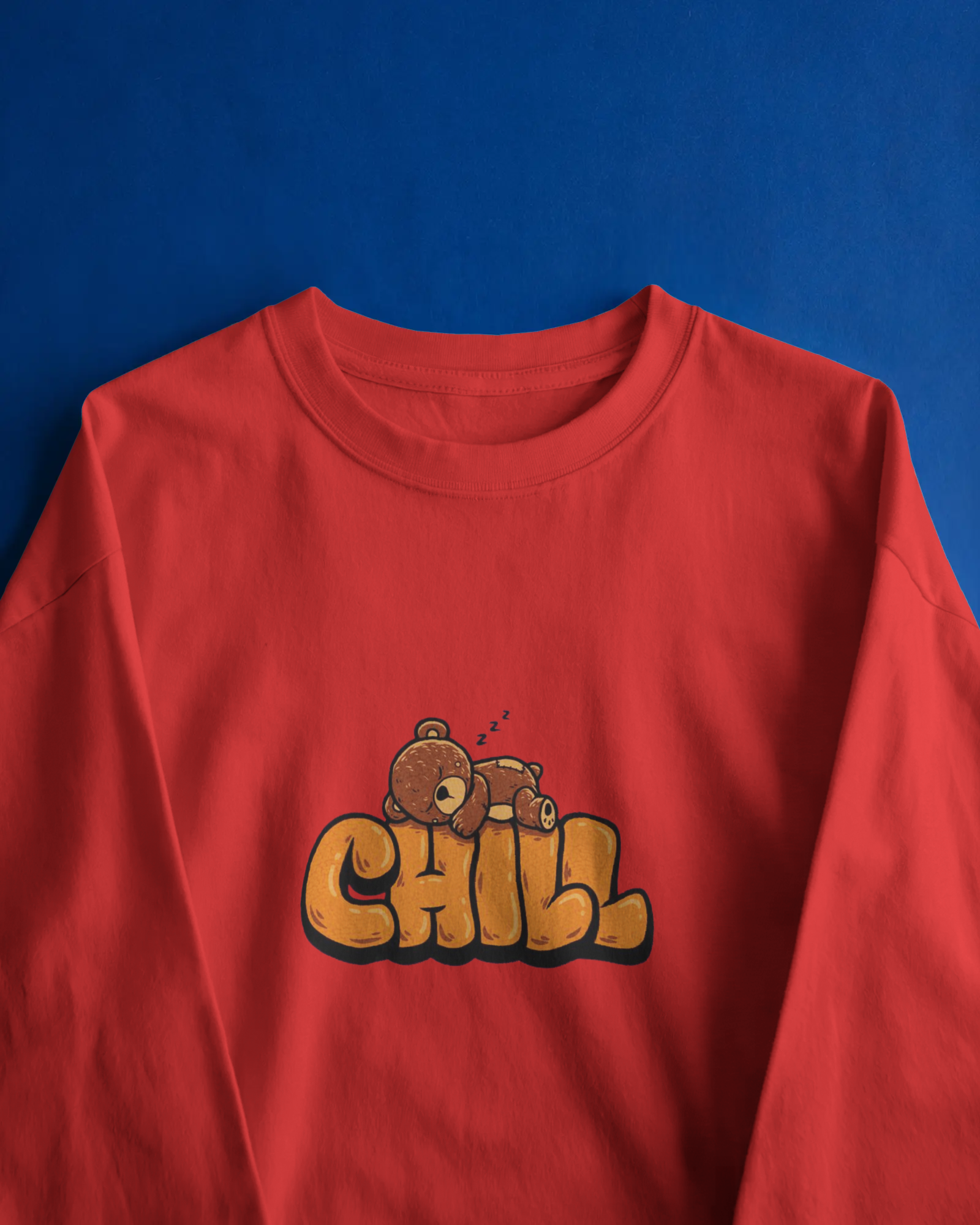 Chill Mode On Men's Full Sleeve T-Shirt | Teeyatra | Cartoon