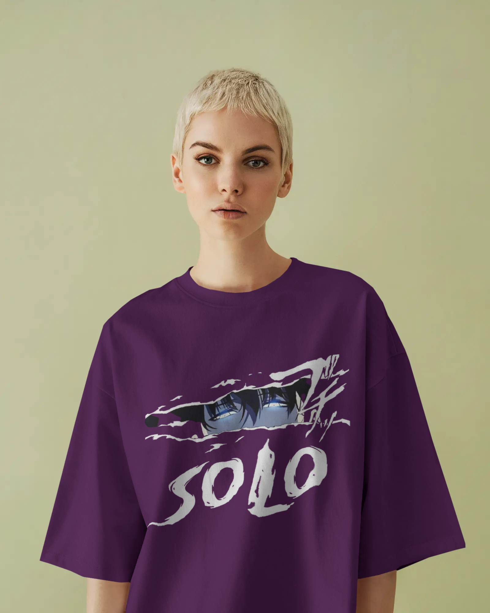 Solo Leveling Sung Jin-woo Ladies Oversized Classic T-shirt | Teeyatra | Anime