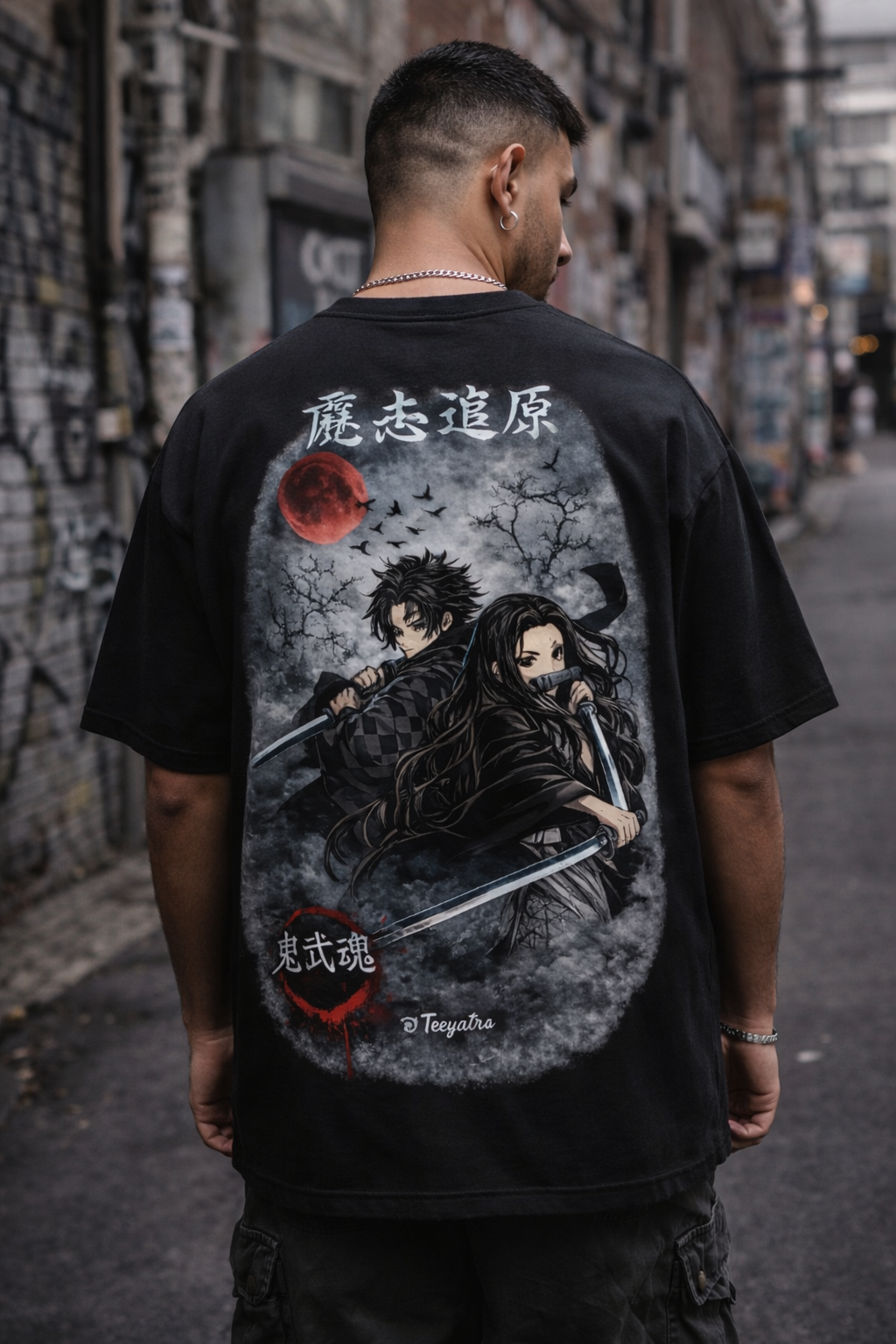 Teeyatra Moonblade Duo Oversized 240 GSM Tee