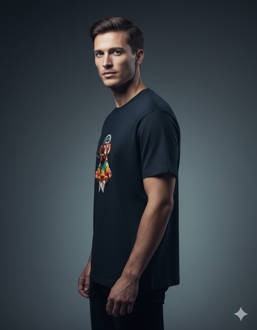 "Street King" Monkey Men's Basic T-Shirt | Teeyatra | Abstract