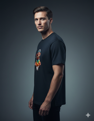 "Street King" Monkey Men's Basic T-Shirt | Teeyatra | Abstract