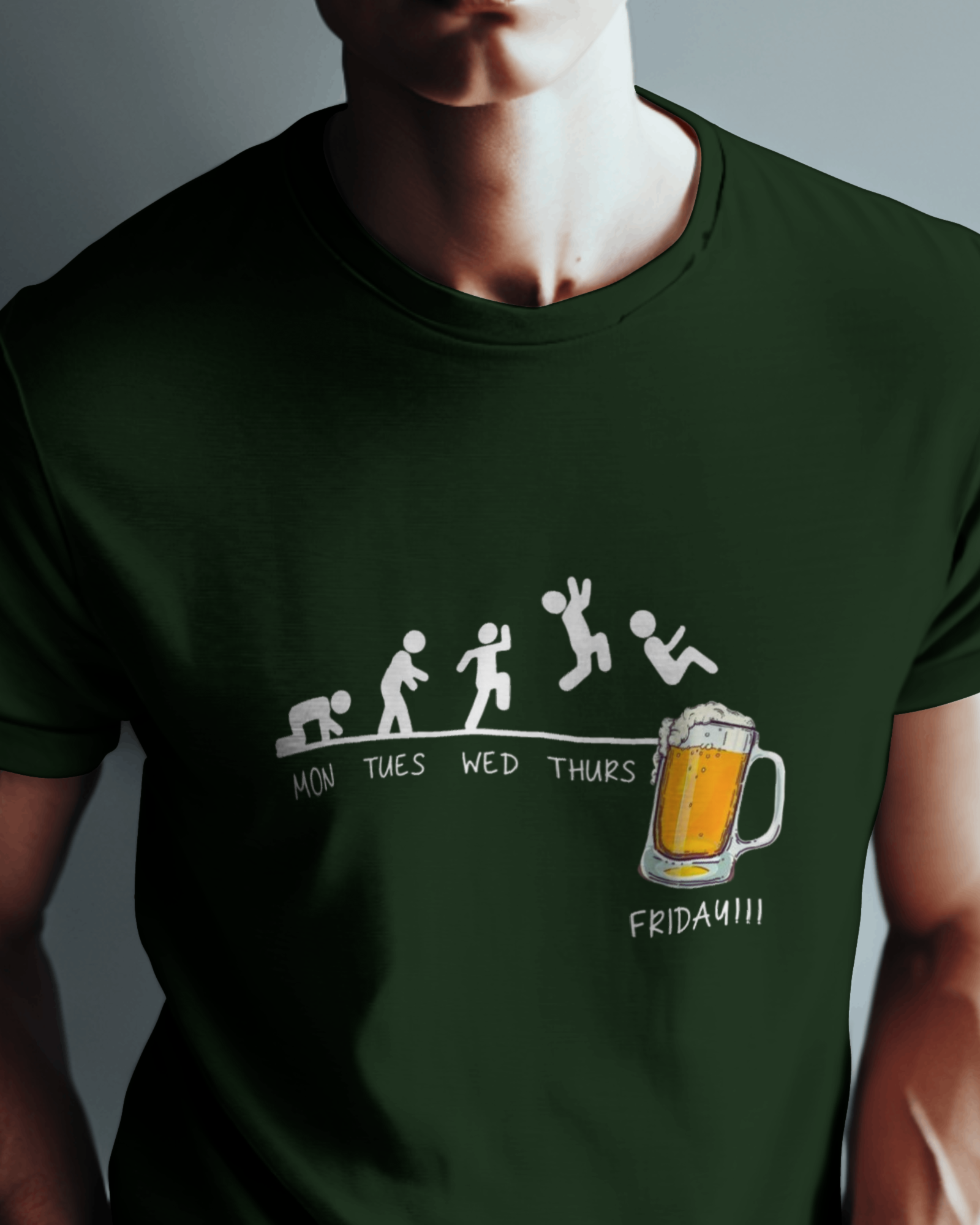 The Friday Finisher Men's Classic Crew T-Shirt | Teeyatra | Abstract