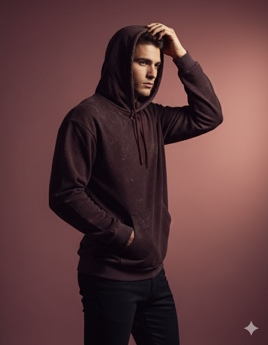 The Effortless Comfort Men's Acid Washed Hoodie | Teeyatra