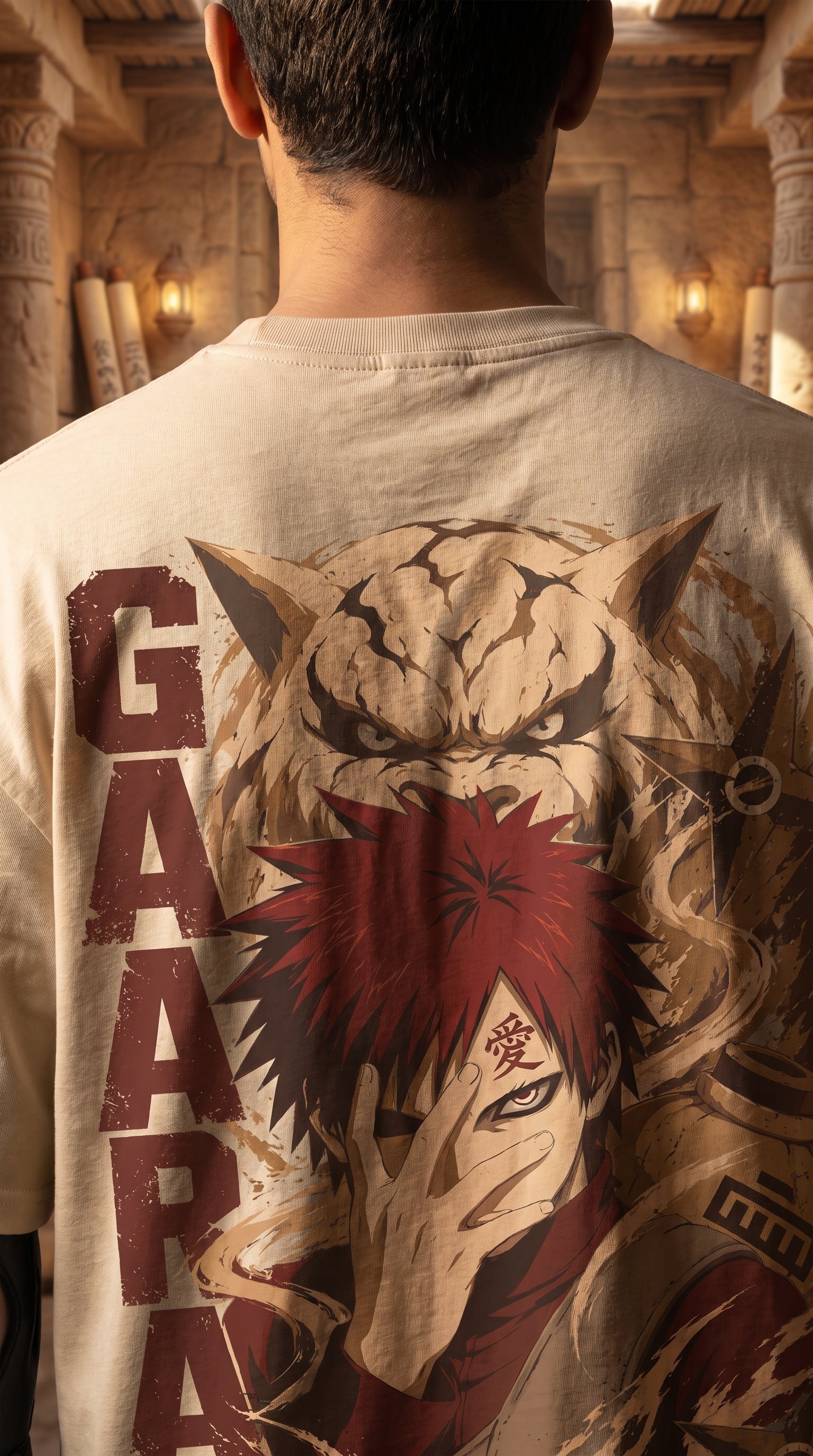 Teeyatra Gaara Desert Guardian Oversized T-Shirt | Naruto Edition