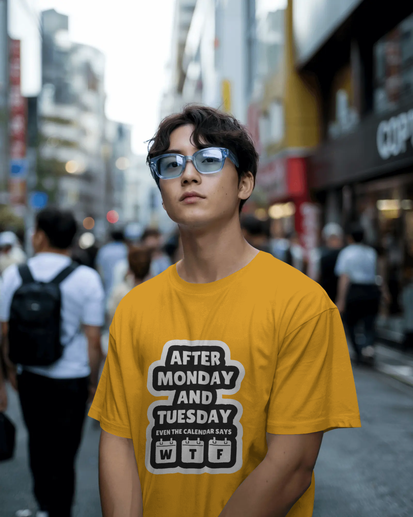 Humorous Work Week Men's Classic Crew T-Shirt | Teeyatra | Abstract