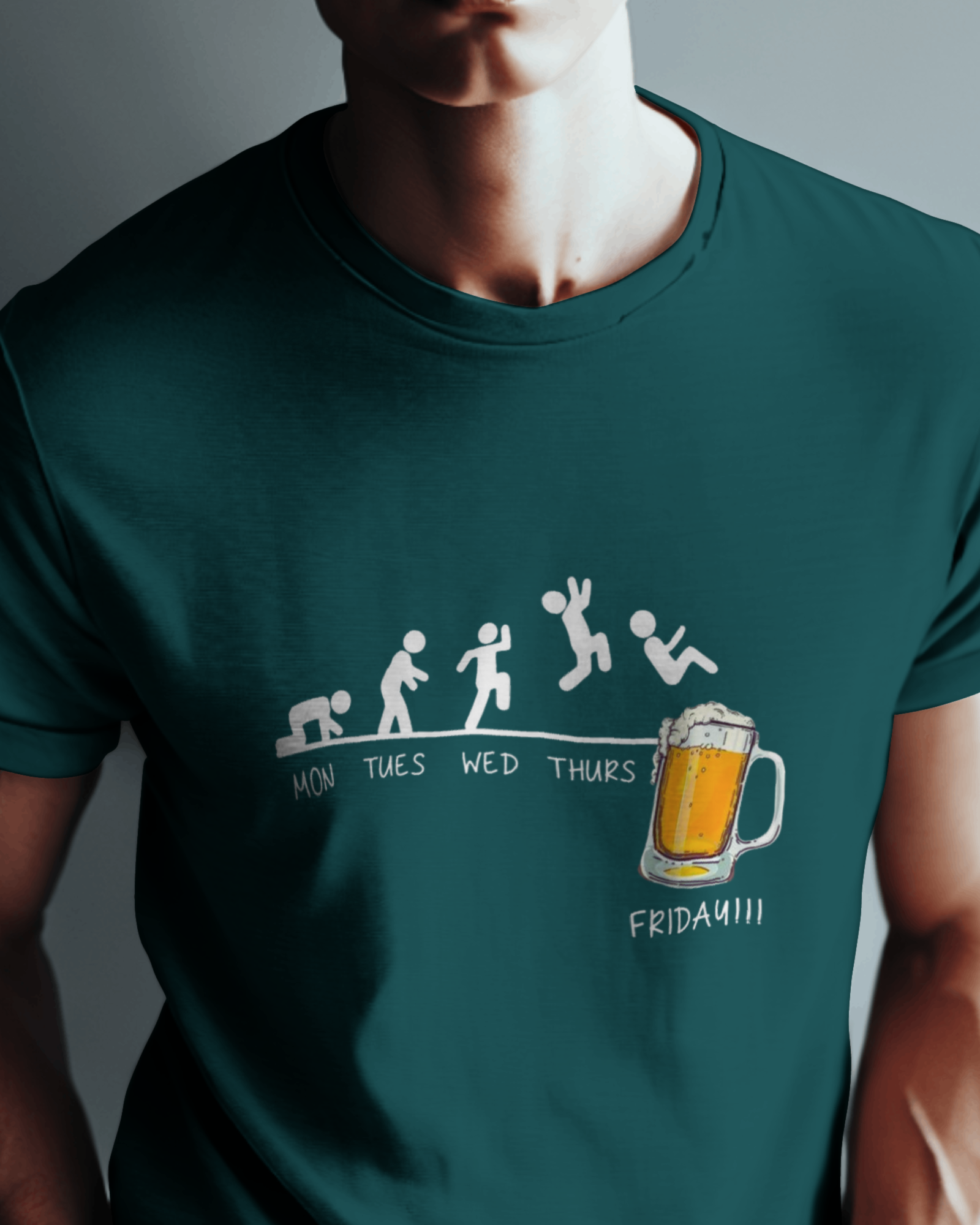 The Friday Finisher Men's Classic Crew T-Shirt | Teeyatra | Abstract