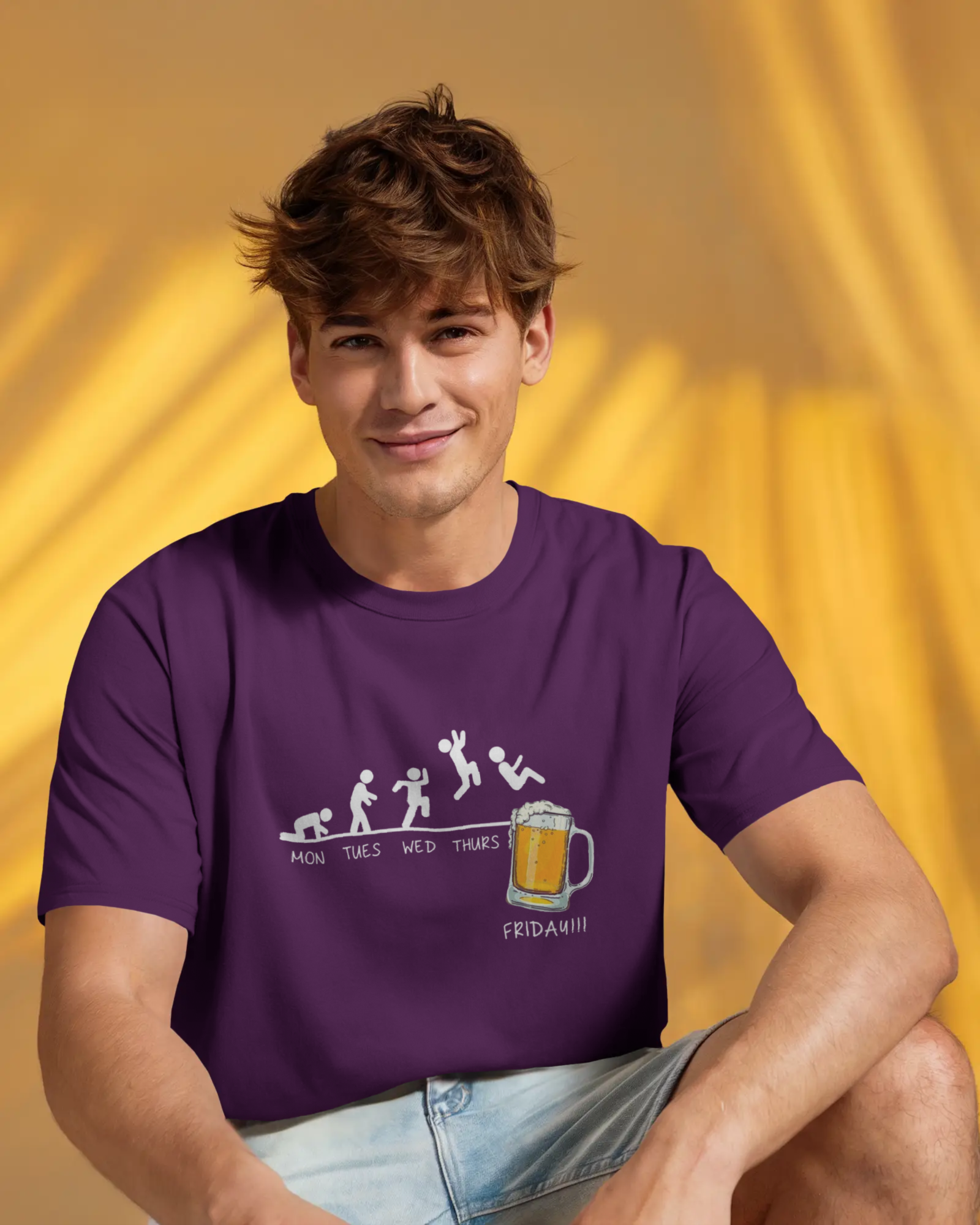 The Friday Finisher Men's Classic Crew T-Shirt | Teeyatra | Abstract