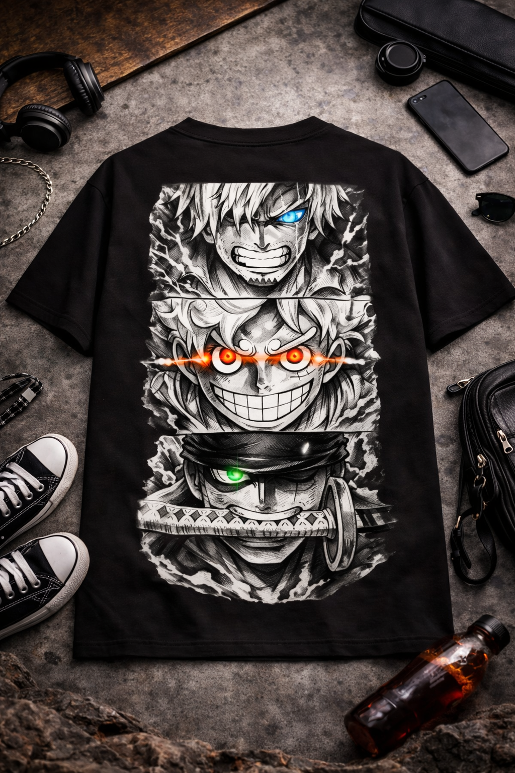 One Piece "King of Pirates" Oversized T-Shirt – 240 GSM French Terry