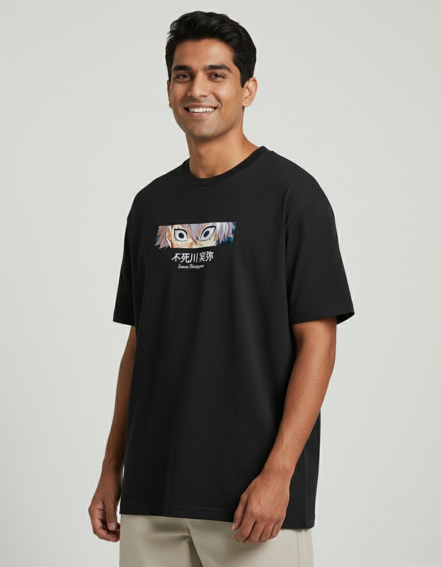 Sanemi Shinazugawa "Wind Hashira" Edition – Premium 240 GSM Terry Cotton Oversized T-Shirt